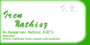 iren mathisz business card